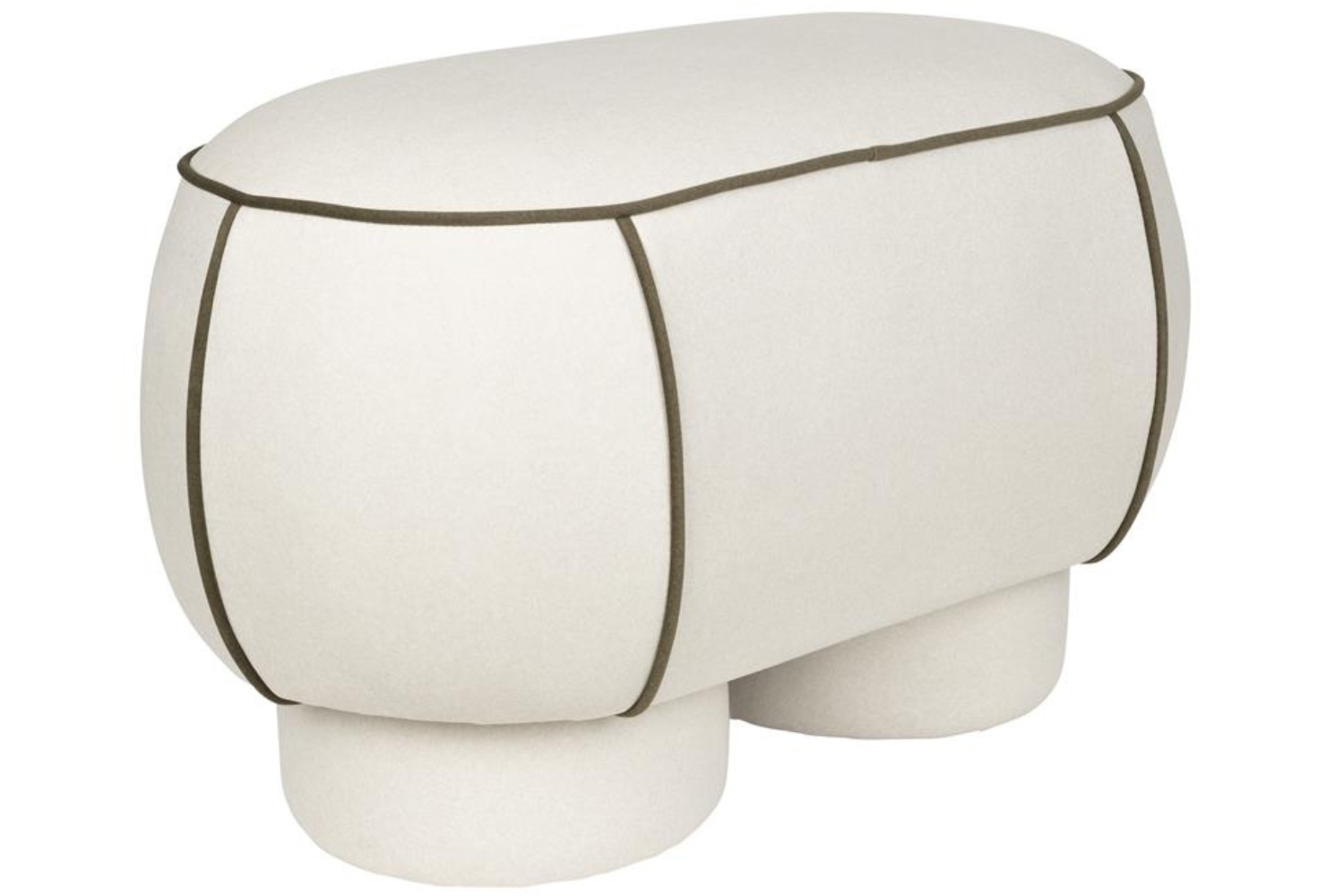 White Label Bílá čalouněná lavice MARINA 78 cm White Label