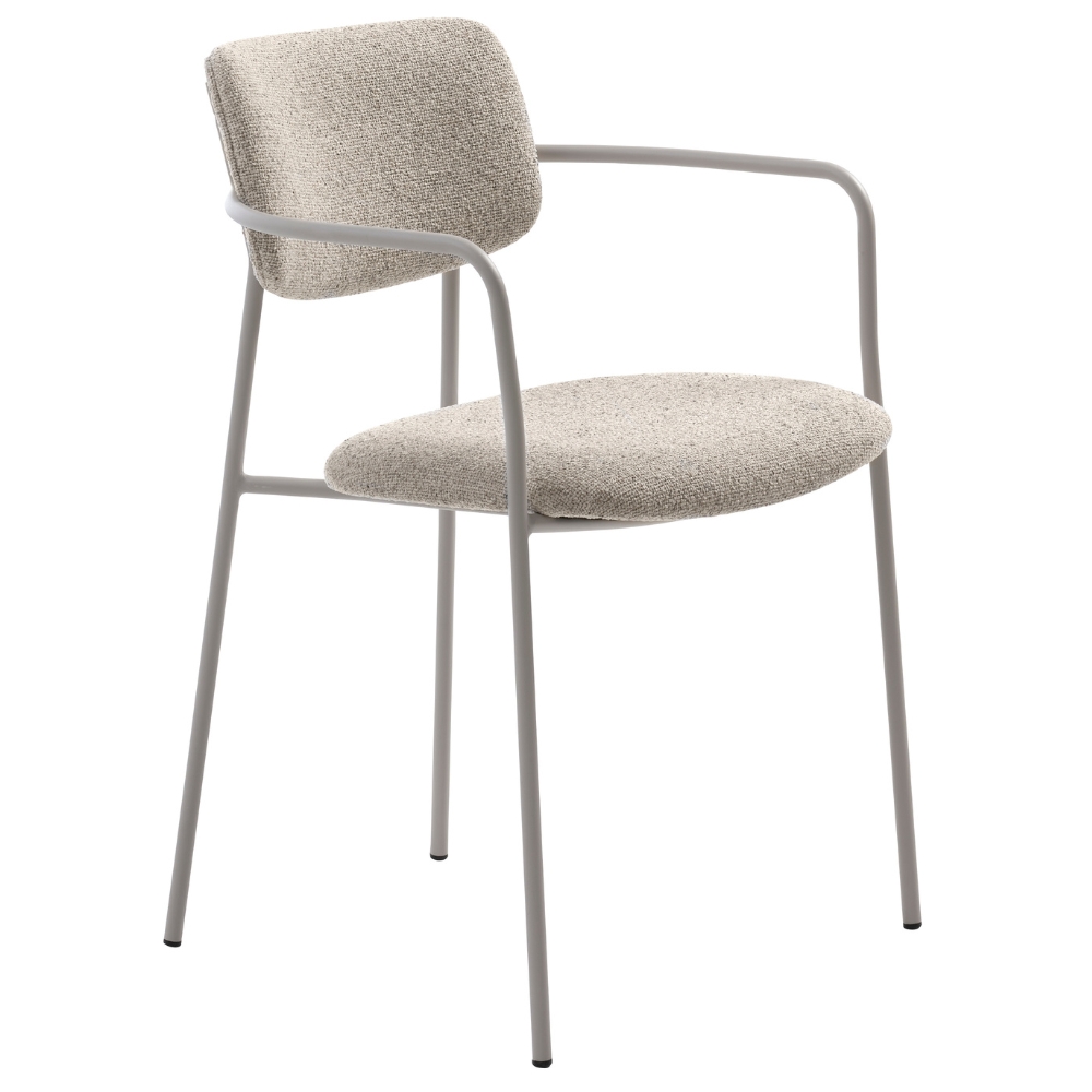 Unique Furniture Krémová bouclé jídelní židle Zama Unique Furniture