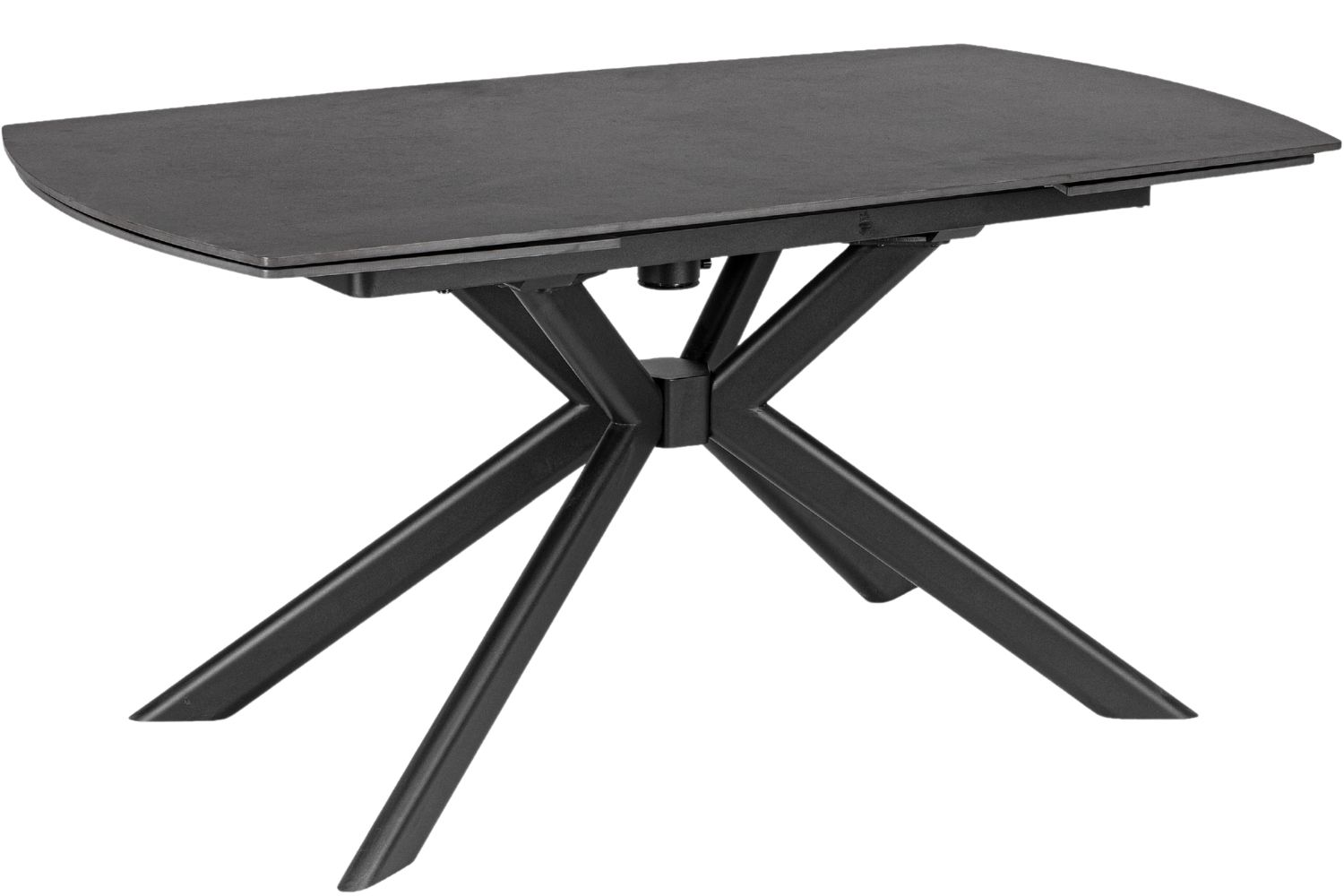 Bizzotto Černý zahradní rozkládací stůl Janika 160/240 x 90 cm s keramickou deskou Bizzotto