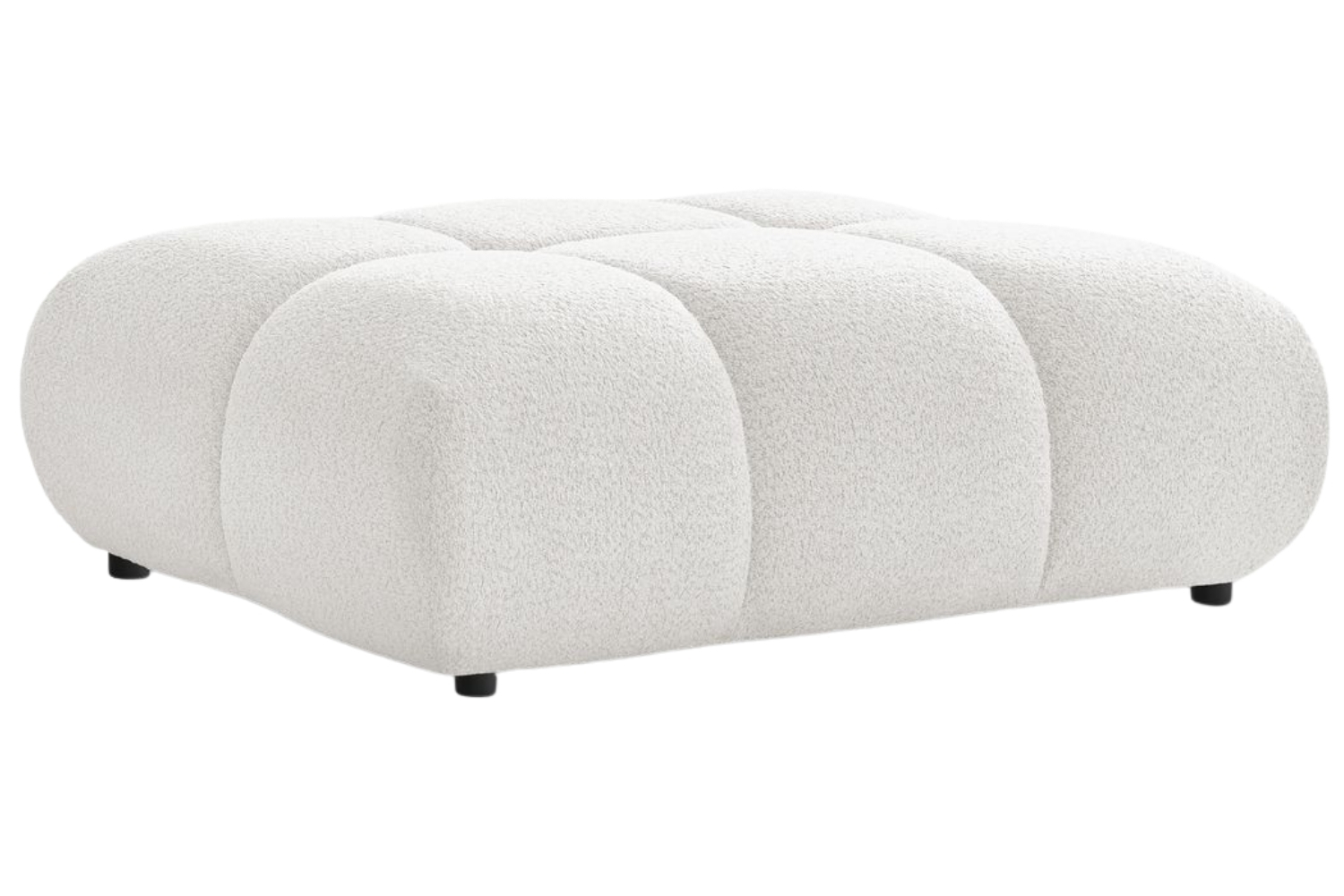 Bobochic Paris Bílá bouclé podnožka Alya 122 x 82 cm Bobochic Paris