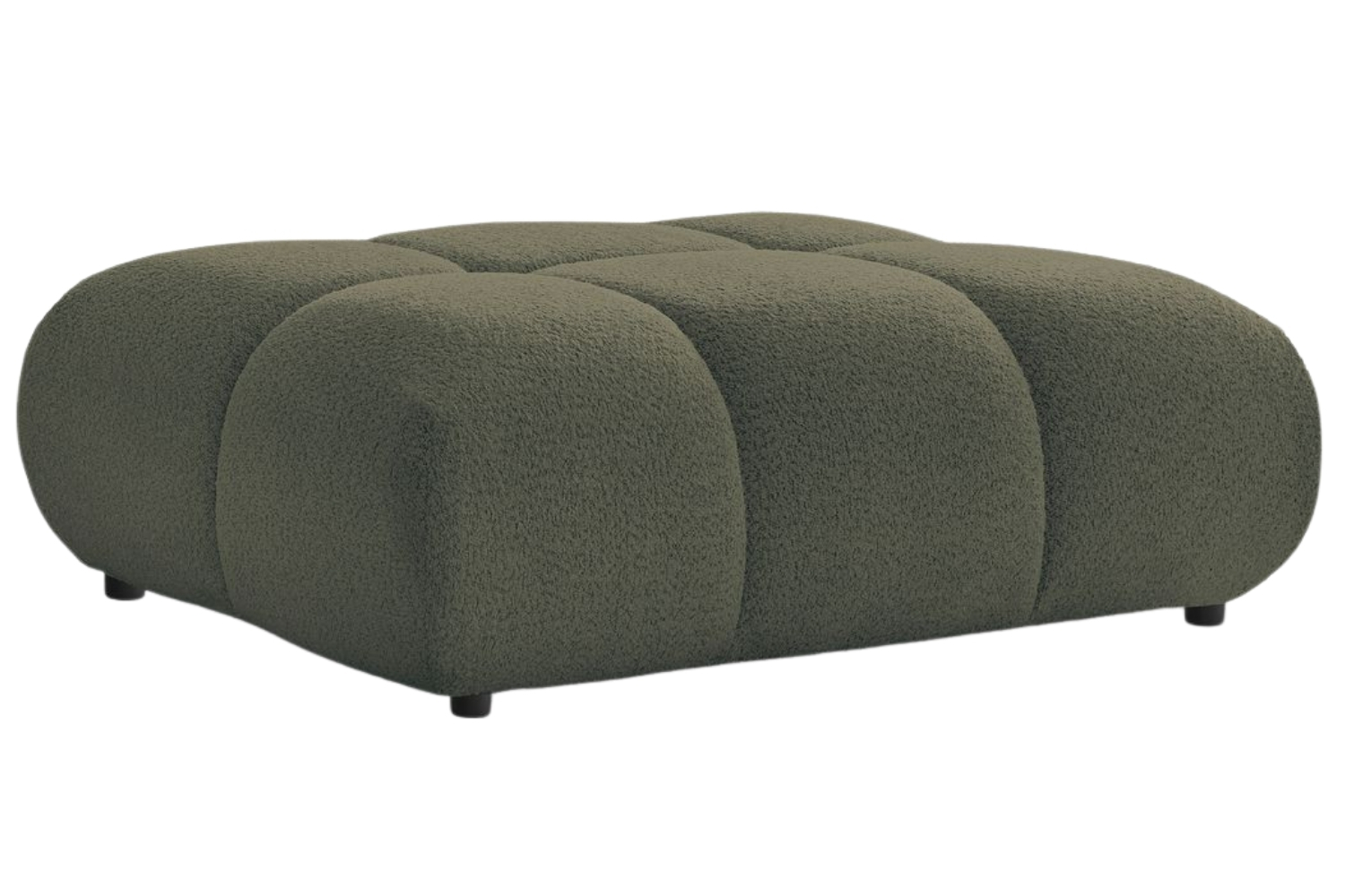 Bobochic Paris Zelená bouclé podnožka Alya 122 x 82 cm Bobochic Paris