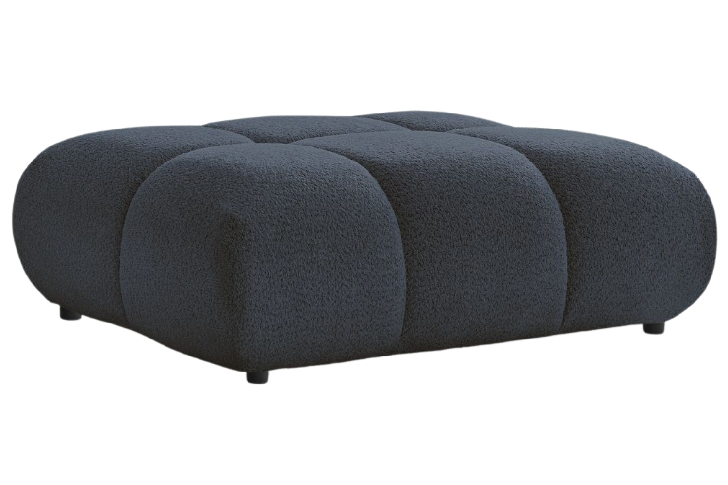 Bobochic Paris Tmavě modrá bouclé podnožka Alya 122 x 82 cm Bobochic Paris