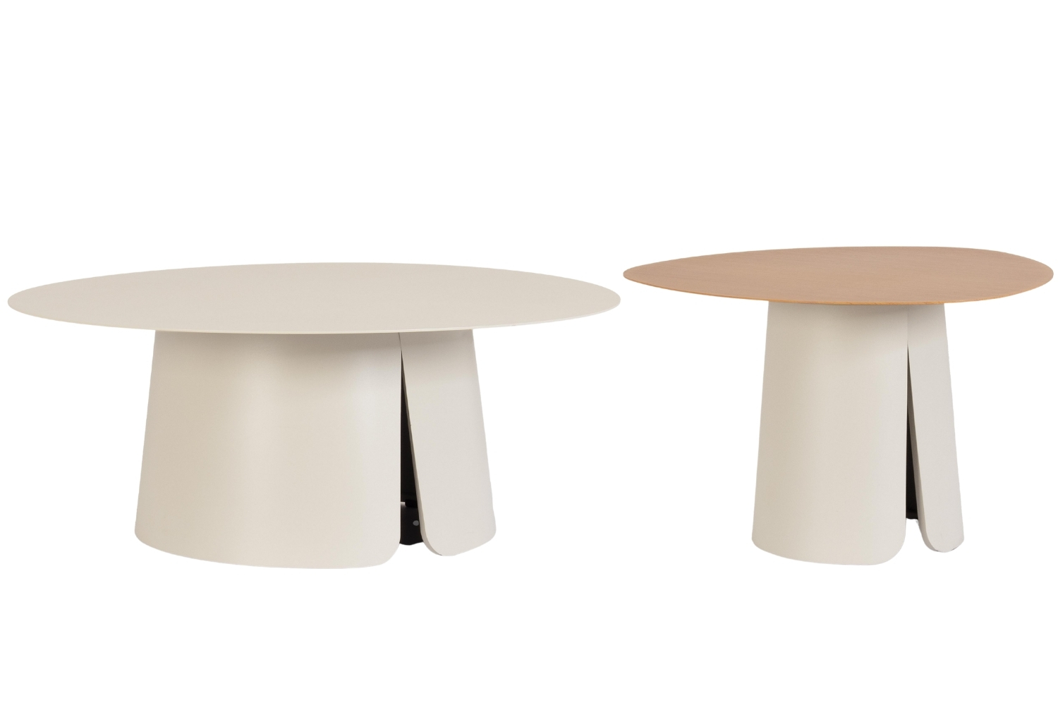 Bizzotto Krémový set dvou zahradních stolků Hayden 60/90 cm Bizzotto