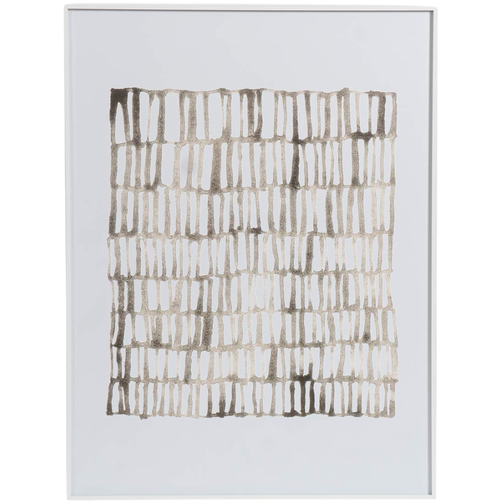 Somcasa Hnědo-bílý abstraktní obraz Sticks 80 x 60 cm Somcasa