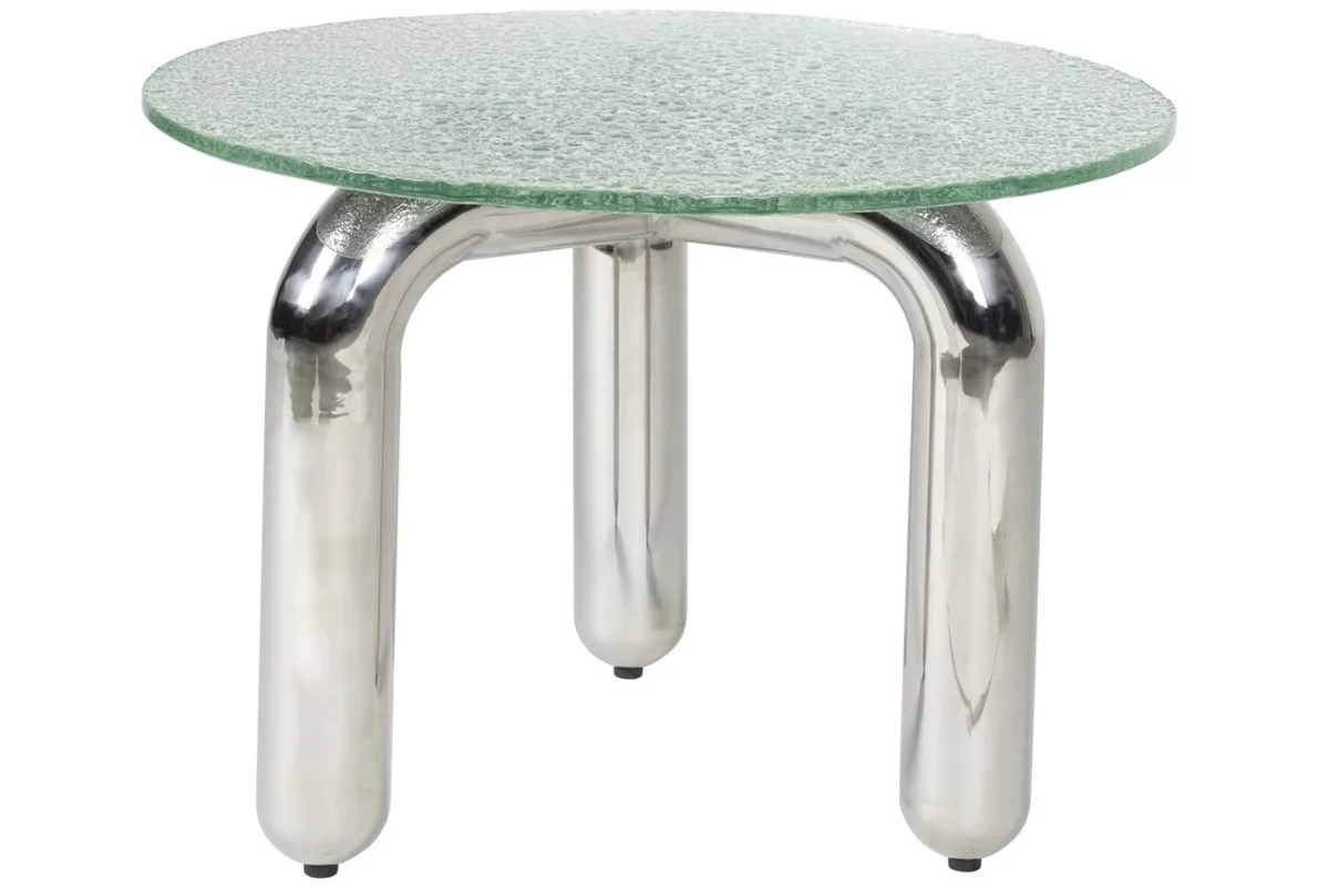 Dutchbone Skleněný odkládací stolek MARLY ø 60 cm