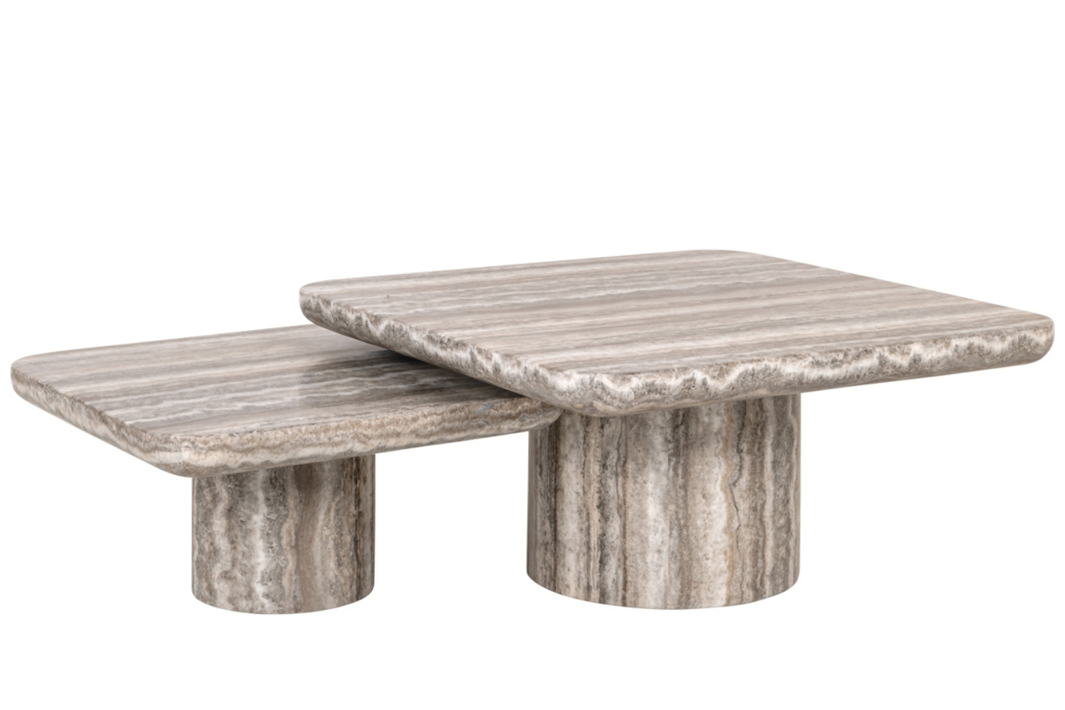 Richmond Set dvou kamenných konferenčních stolků Dulce 60x60 / 80x80 cm Richmond