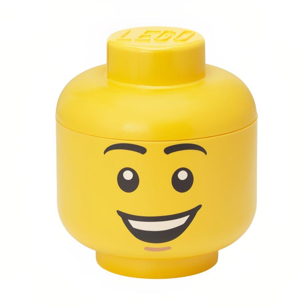 Žlutý úložný box ve tvaru hlavy LEGO® Šťastný chlapec 19 cm Lego®
