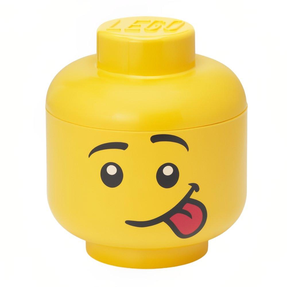 Žlutý úložný box ve tvaru hlavy LEGO® Silly 19 cm Lego®