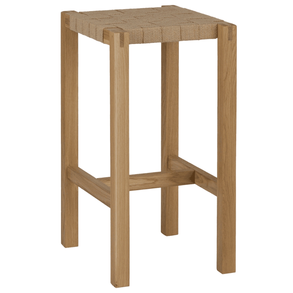 noo.ma Dubová barová židle Toli 68 cm s výpletem noo.ma