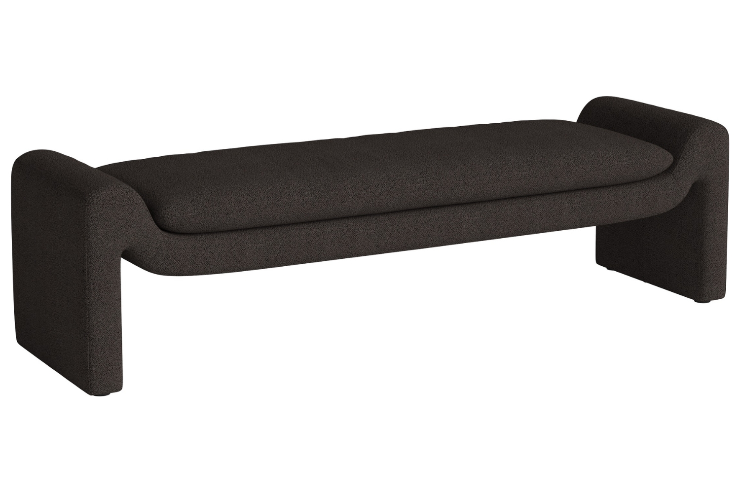 Bolia Tmavě hnědá bouclé lavice Mielo 181 cm Bolia