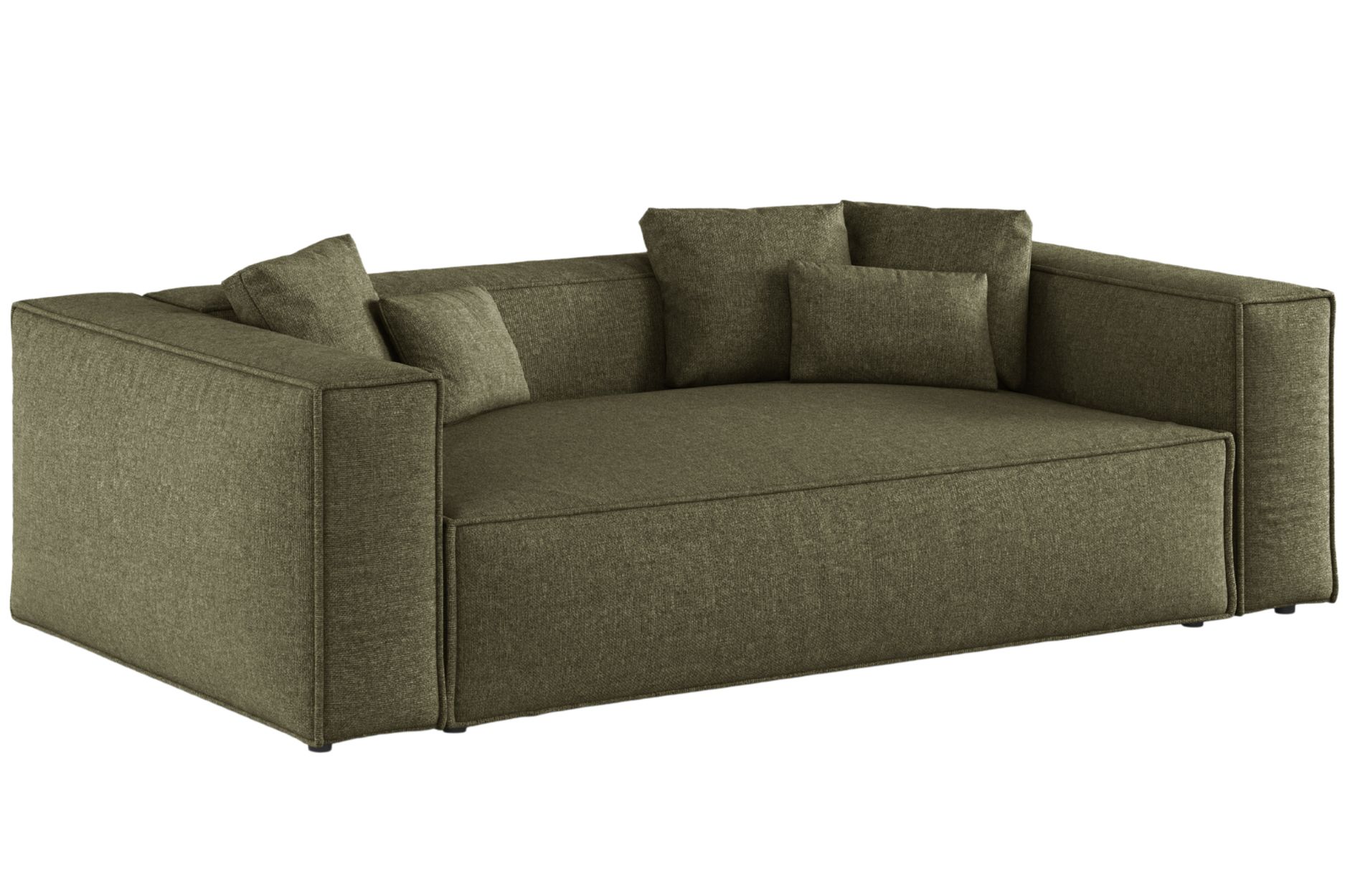 Cosmopolitan Design Zelená žinylková trojmístná pohovka Aveiro 220 cm Cosmopolitan Design