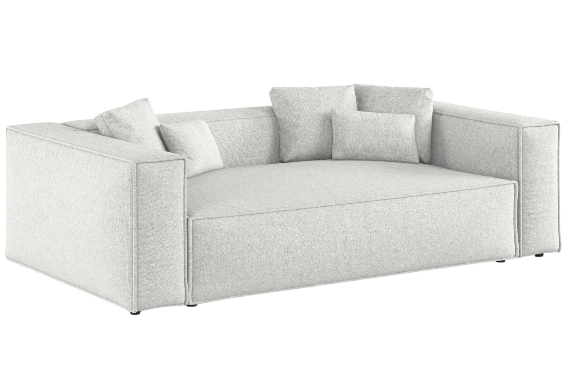 Cosmopolitan Design Světle šedá žinylková trojmístná pohovka Aveiro 220 cm Cosmopolitan Design