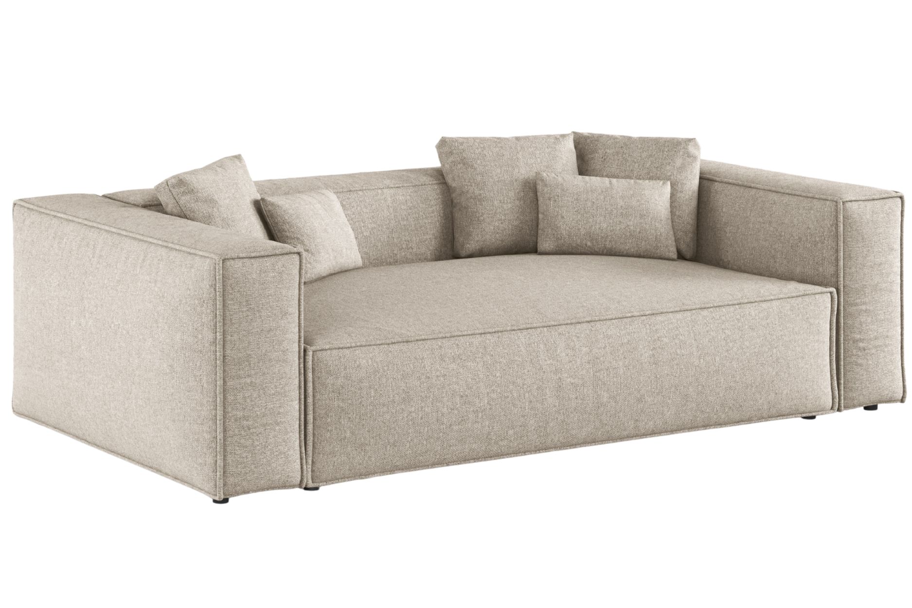 Cosmopolitan Design Béžová žinylková trojmístná pohovka Aveiro 220 cm Cosmopolitan Design