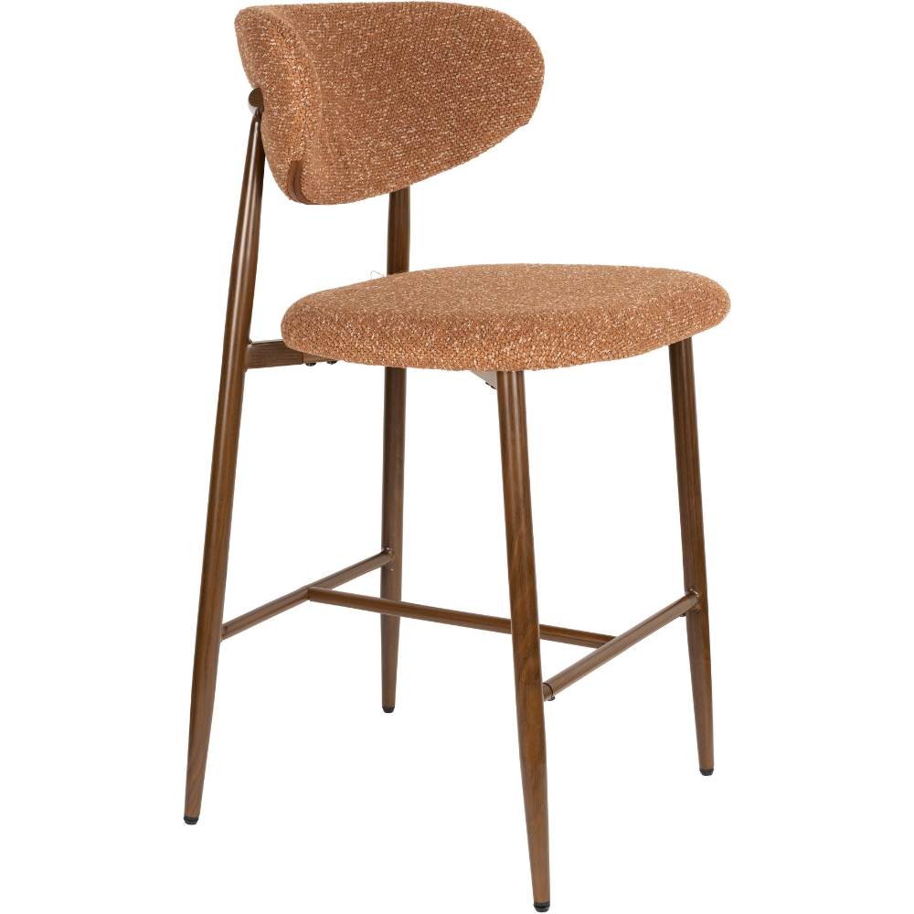 Housecraft Living Terakotová čalouněná barová židle NOOR 66 cm Housecraft Living