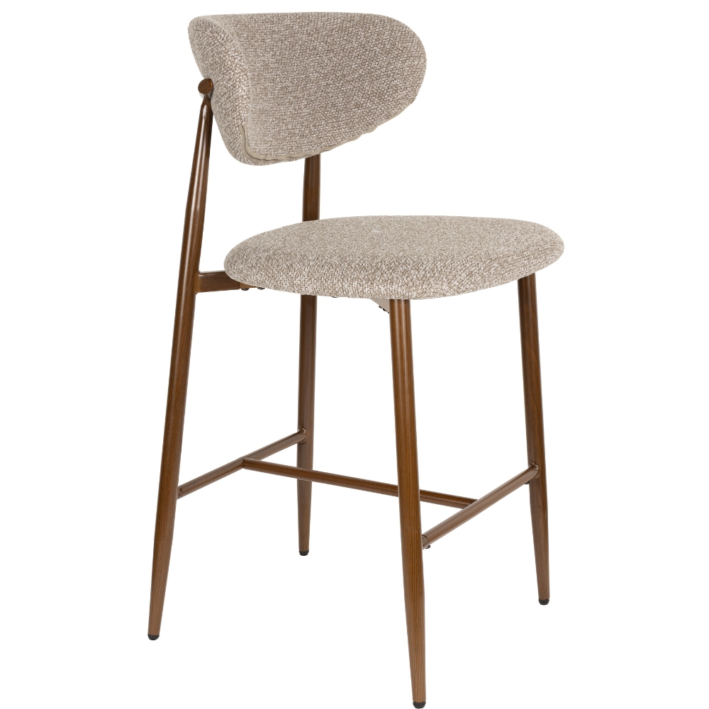 Housecraft Living Hnědá čalouněná barová židle NOOR 66 cm Housecraft Living