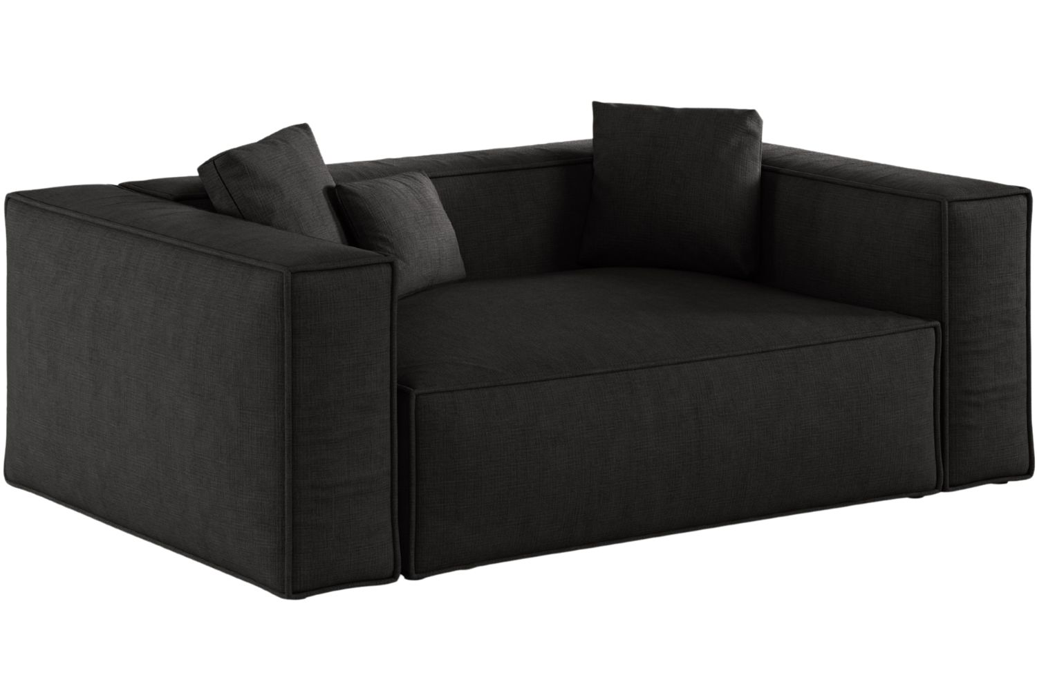 Cosmopolitan Design Černá dvoumístná pohovka Aveiro 180 cm Cosmopolitan Design