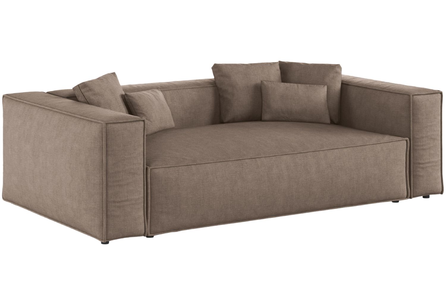Cosmopolitan Design Hnědá trojmístná pohovka Aveiro 220 cm Cosmopolitan Design