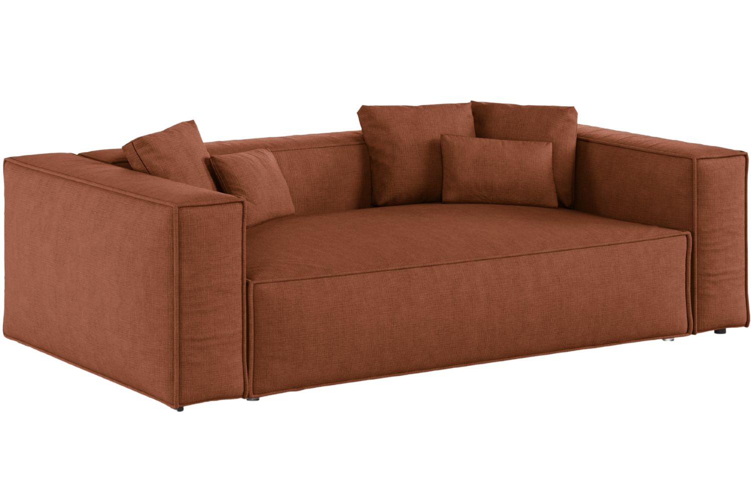 Cosmopolitan Design Terakotově oranžová trojmístná pohovka Aveiro 220 cm Cosmopolitan Design