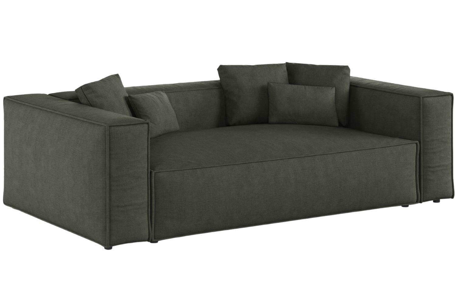 Cosmopolitan Design Tmavě zelená trojmístná pohovka Aveiro 220 cm Cosmopolitan Design