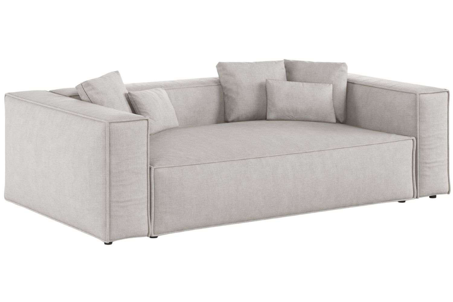 Cosmopolitan Design Světle šedá trojmístná pohovka Aveiro 220 cm Cosmopolitan Design