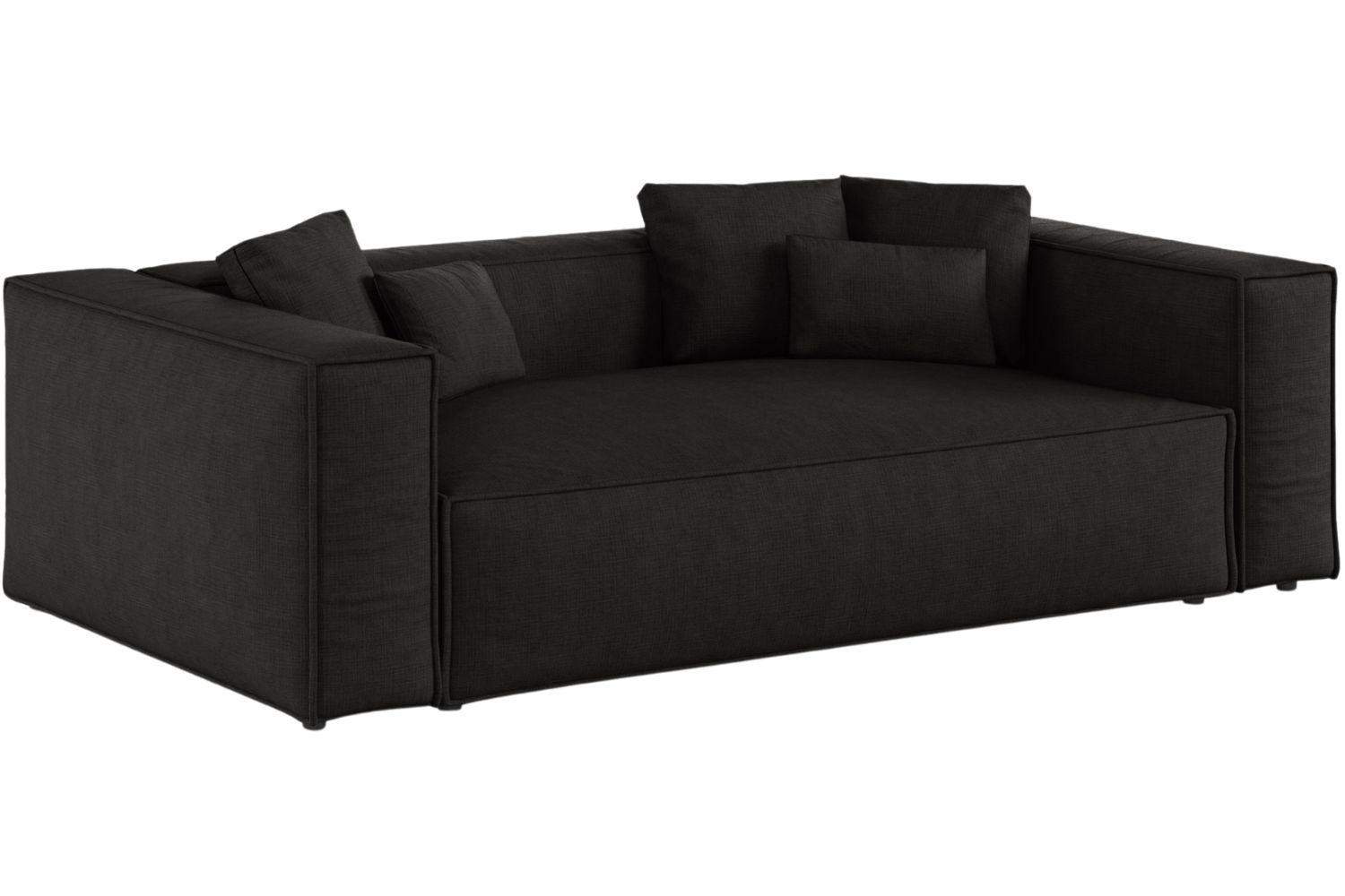 Cosmopolitan Design Černá trojmístná pohovka Aveiro 220 cm Cosmopolitan Design