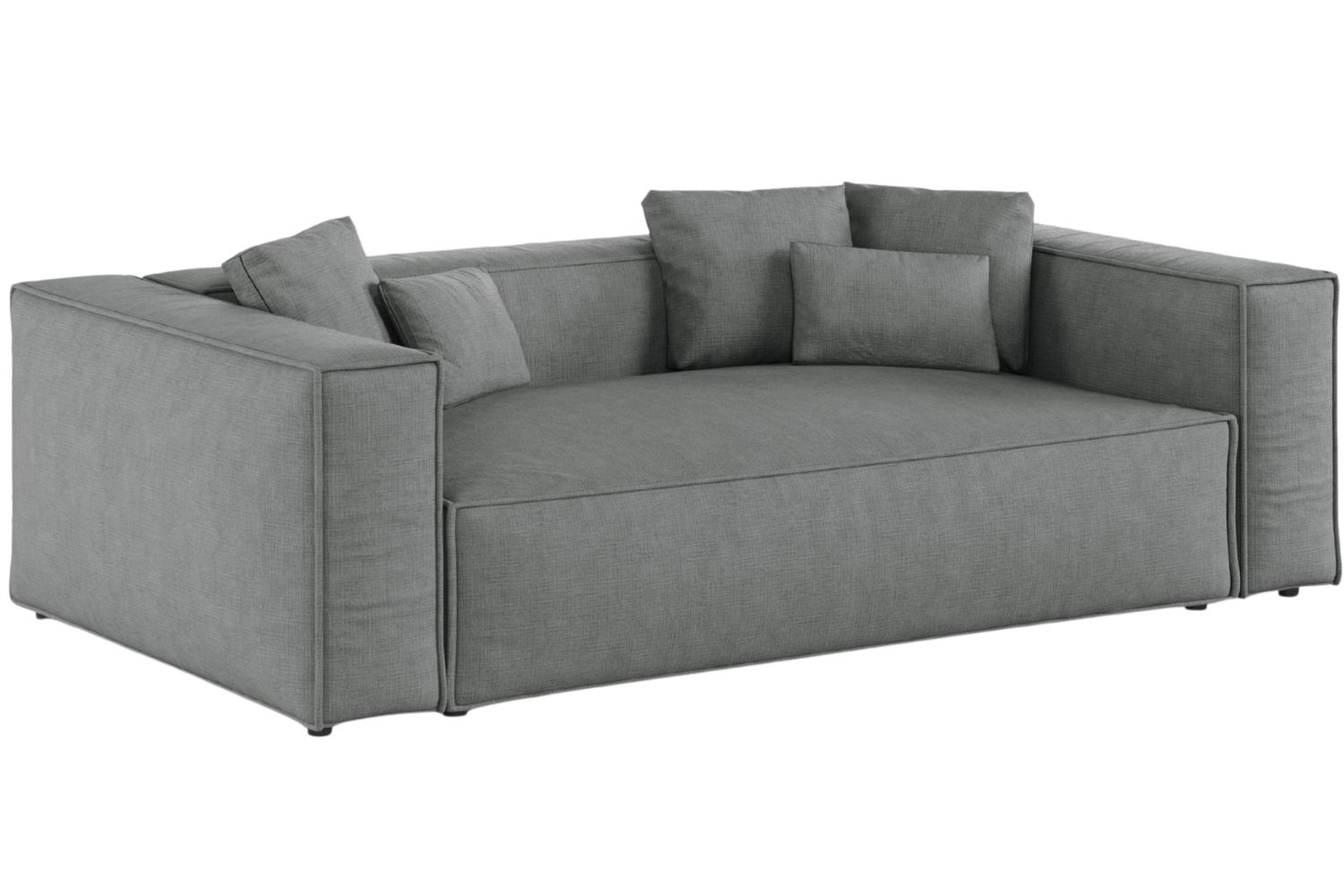 Cosmopolitan Design Šedá trojmístná pohovka Aveiro 220 cm Cosmopolitan Design