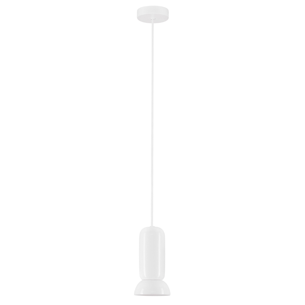Nova Luce Bílé keramické závěsné světlo Parlo 11 cm Nova Luce