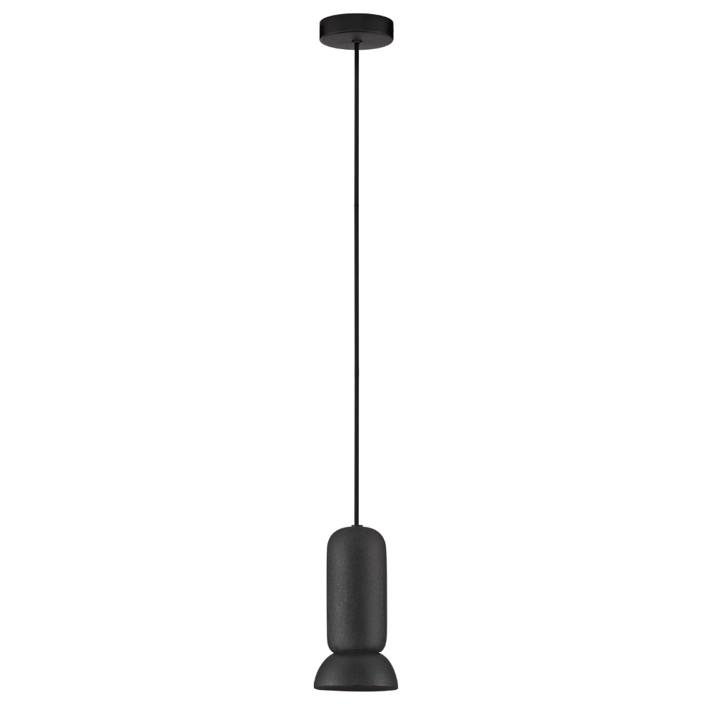 Nova Luce Černé keramické závěsné světlo Parlo 11 cm Nova Luce