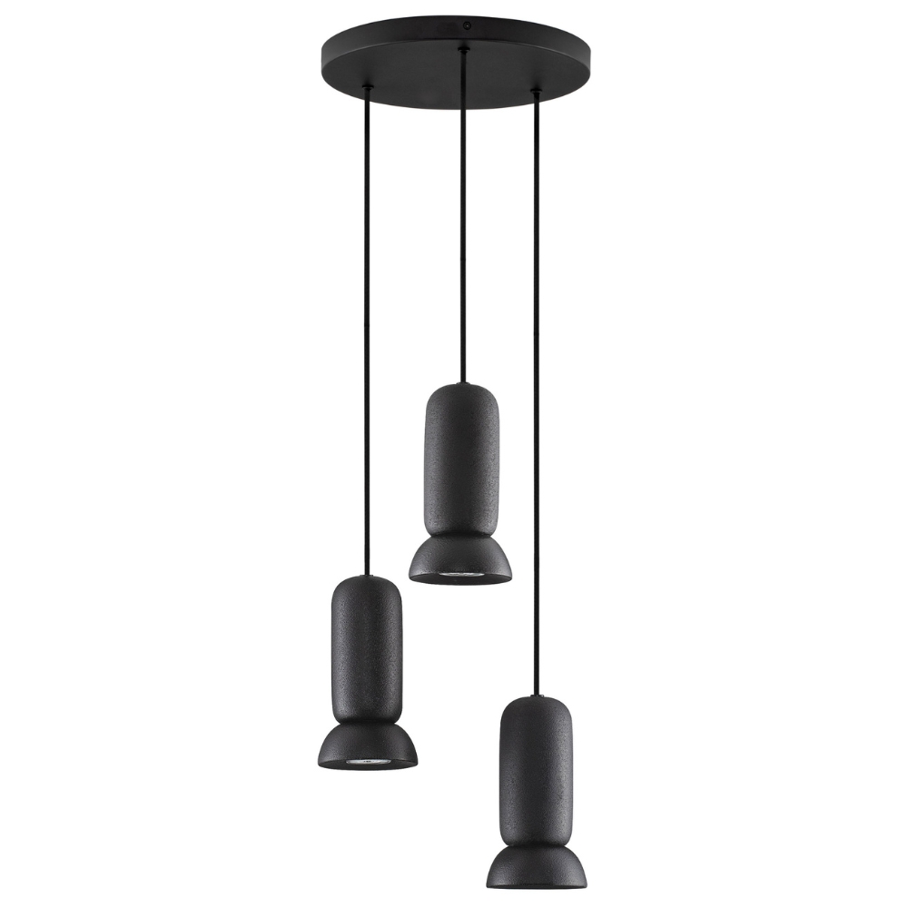 Nova Luce Černé keramické závěsné světlo Parlo 33 cm Nova Luce