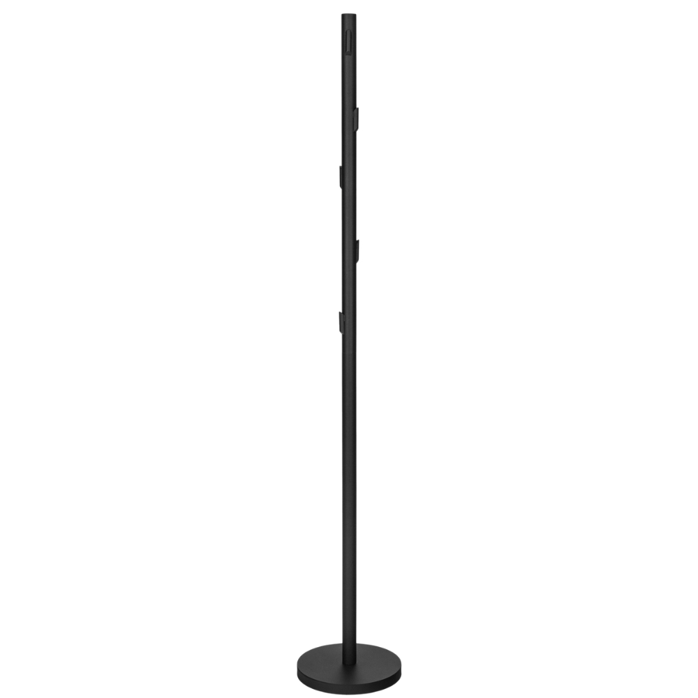 noo.ma Černý kovový stojací věšák Yuko 183 cm noo.ma