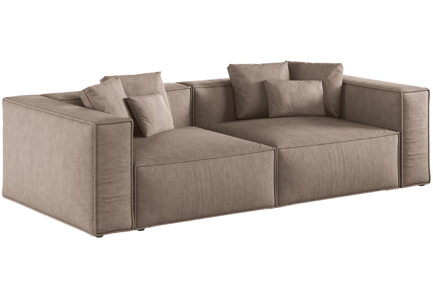 Cosmopolitan Design Hnědá čtyřmístná pohovka Aveiro 236 cm Cosmopolitan Design