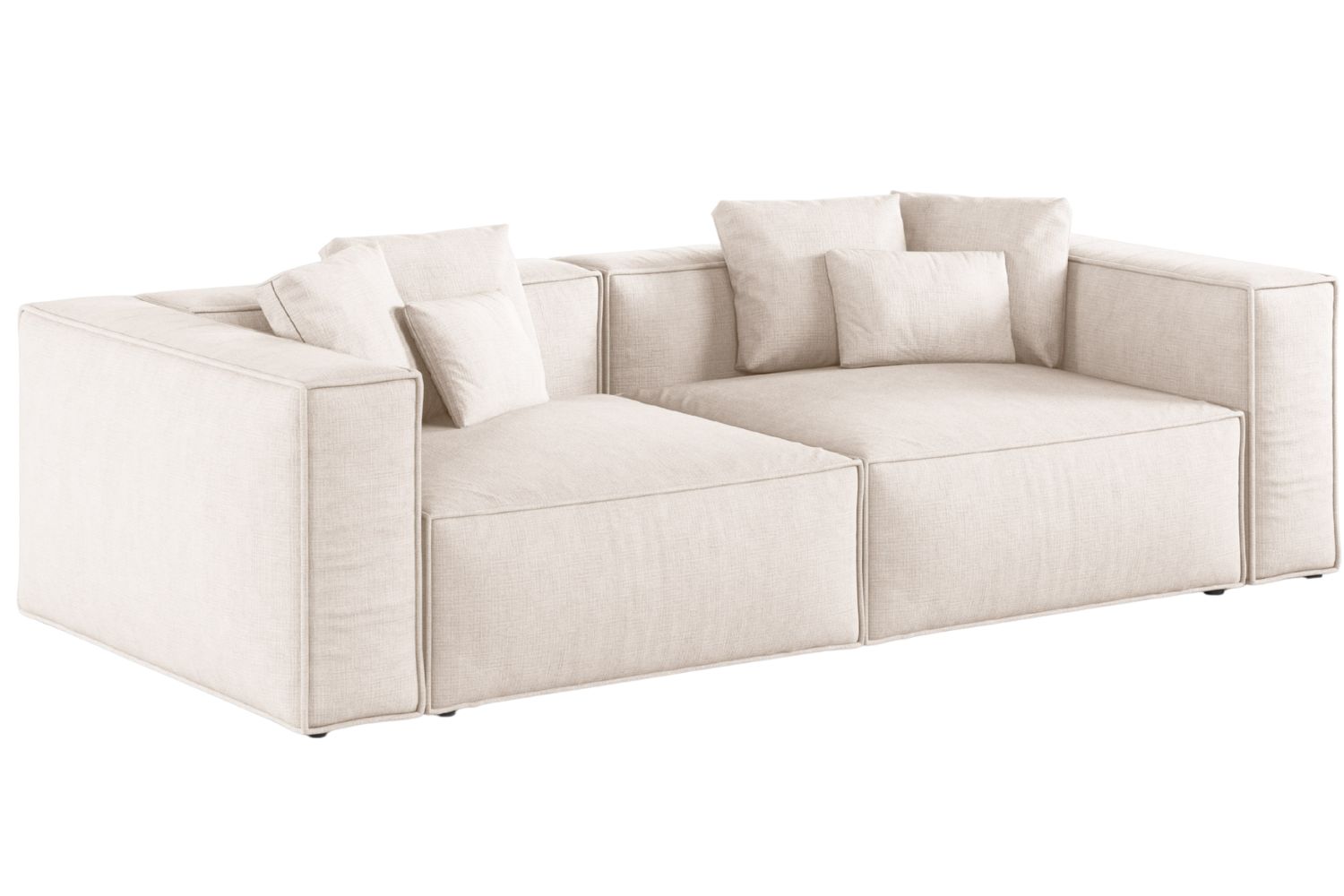 Cosmopolitan Design Béžová čtyřmístná pohovka Aveiro 236 cm Cosmopolitan Design