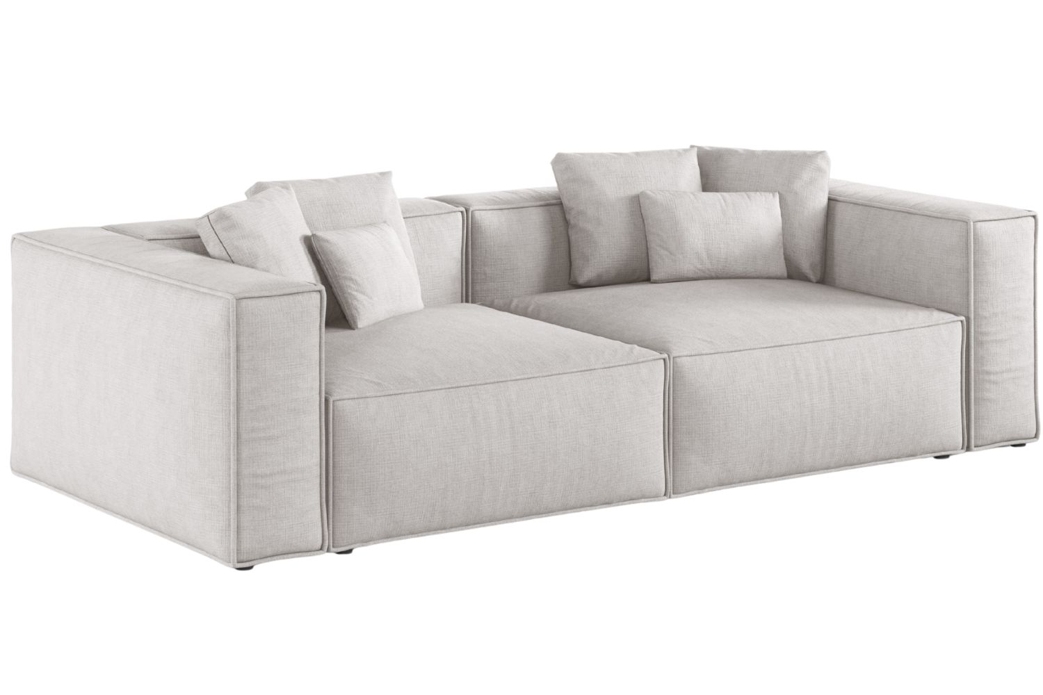 Cosmopolitan Design Světle šedá čtyřmístná pohovka Aveiro 236 cm Cosmopolitan Design