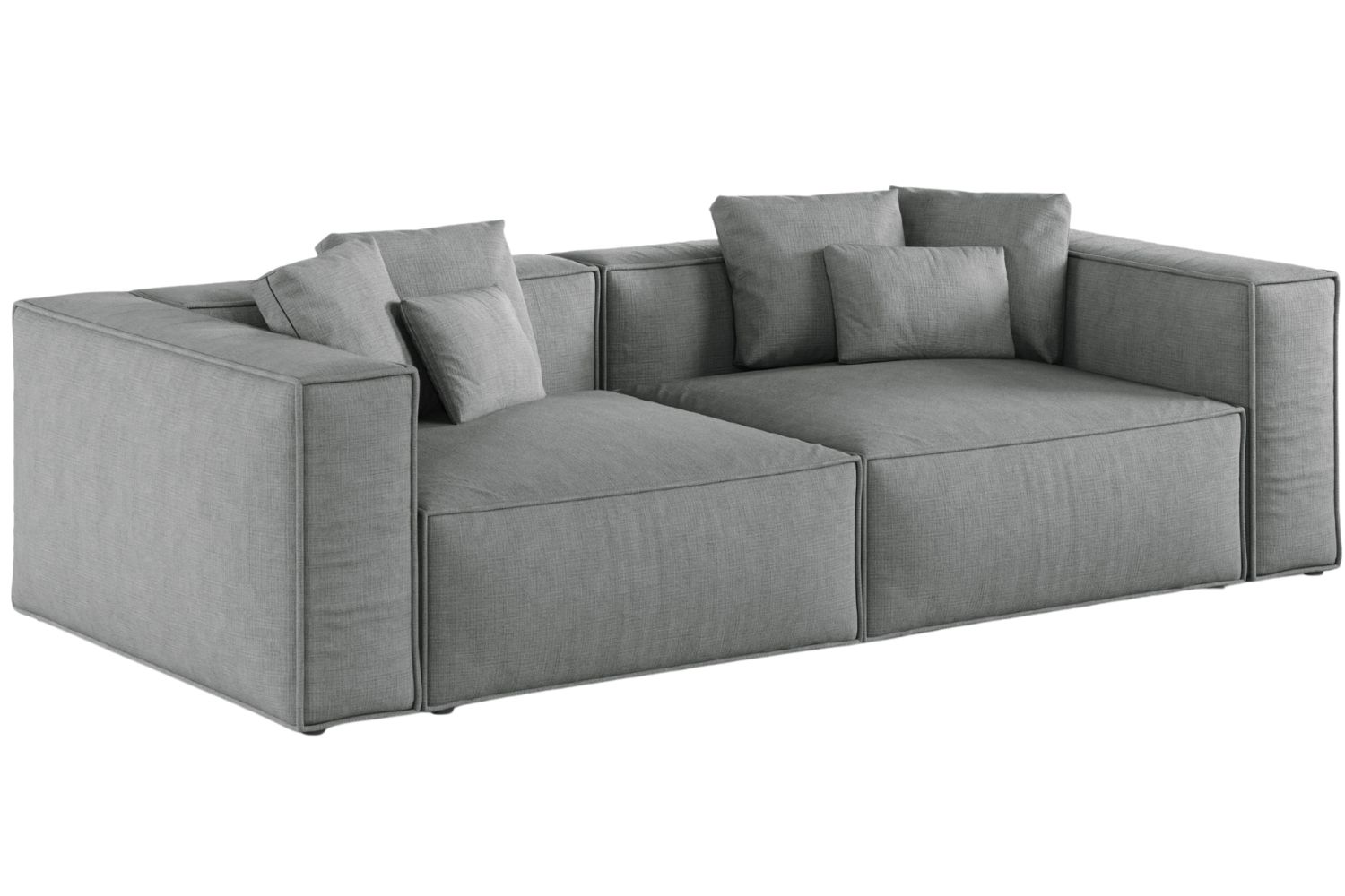 Cosmopolitan Design Šedá čtyřmístná pohovka Aveiro 236 cm Cosmopolitan Design