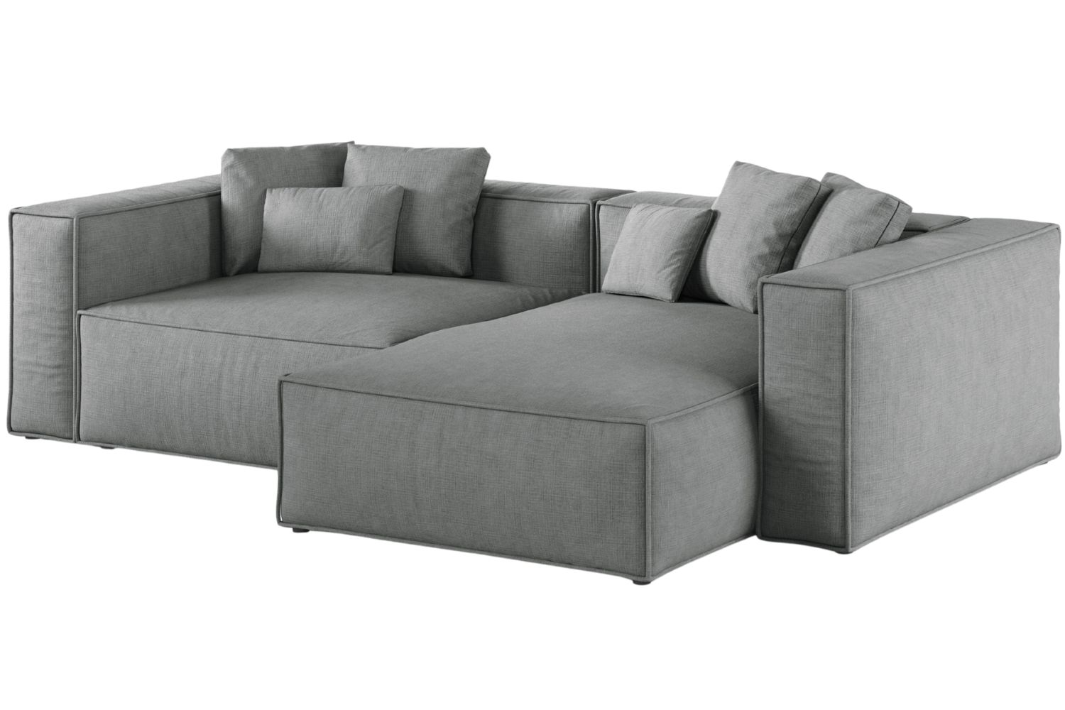 Cosmopolitan Design Šedá rohová pohovka Aveiro 254 cm