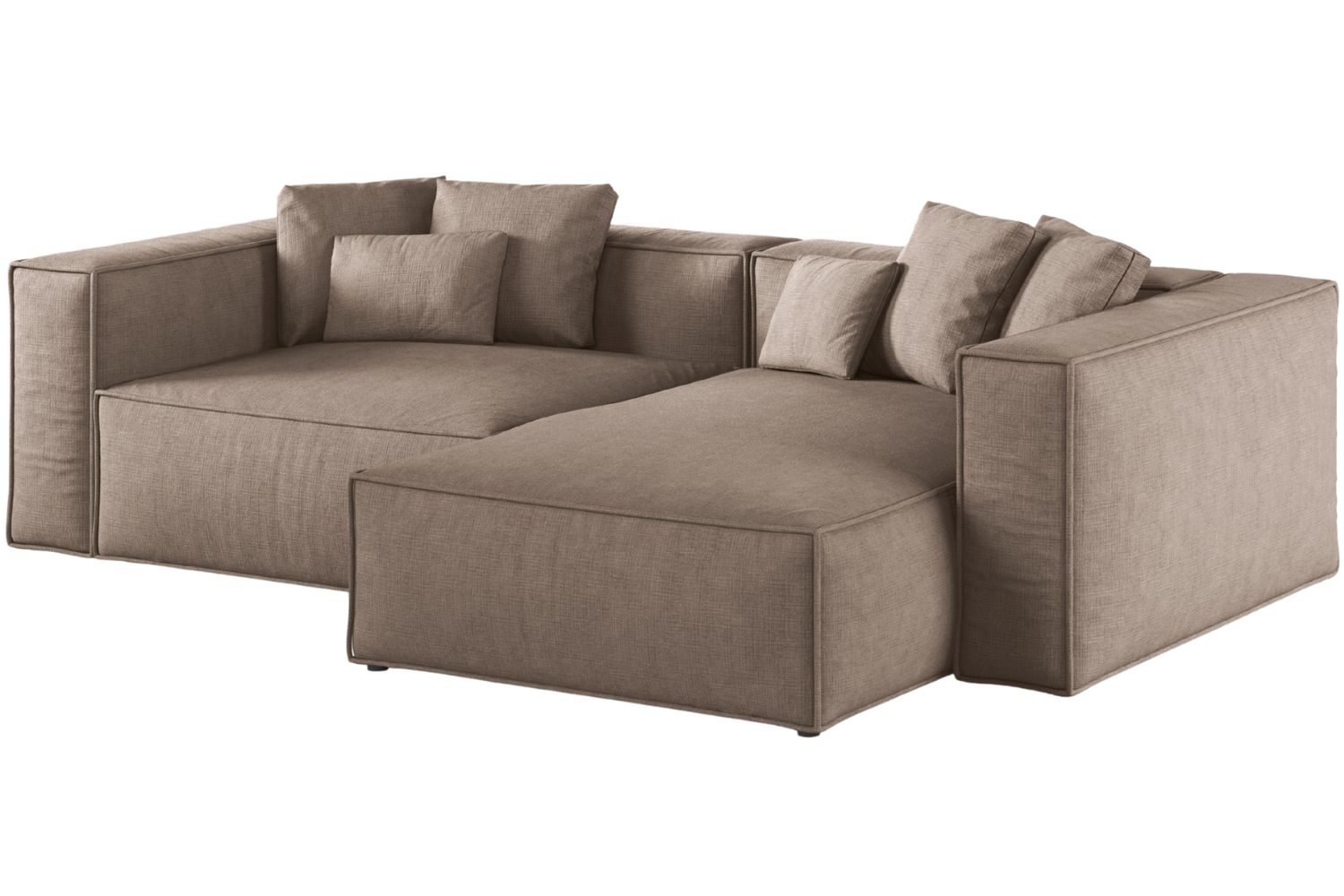 Cosmopolitan Design Hnědá rohová pohovka Aveiro 254 cm