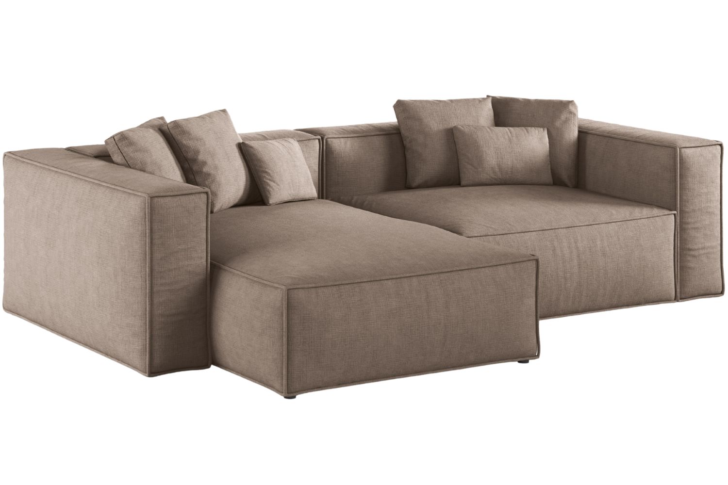 Cosmopolitan Design Hnědá rohová pohovka Aveiro 254 cm