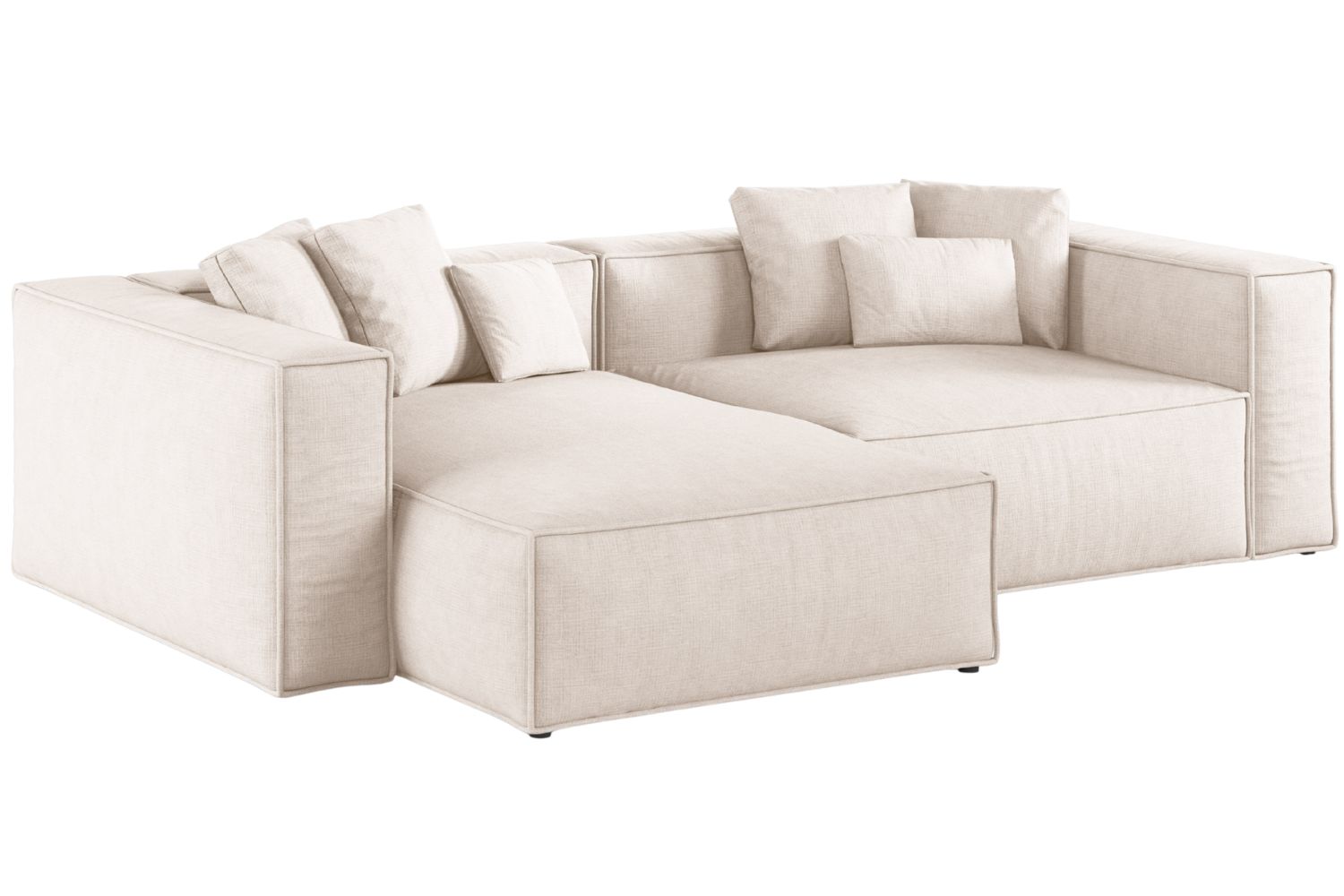 Cosmopolitan Design Béžová rohová pohovka Aveiro 254 cm