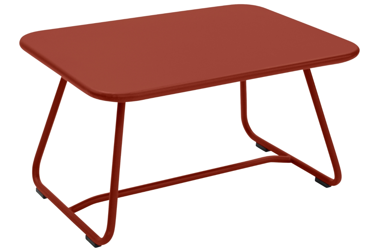 Fermob Zemitě červený zahradní stolek Sixties 76 x 56 cm Fermob