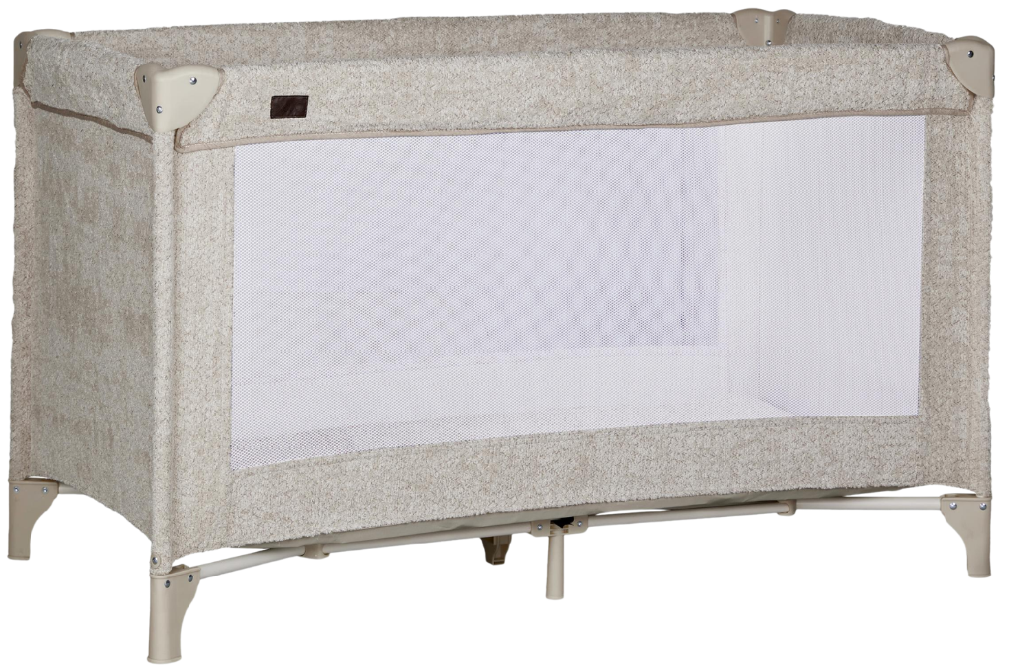 Quax Béžová bouclé cestovní postýlka Cot 120 x 60 cm Quax