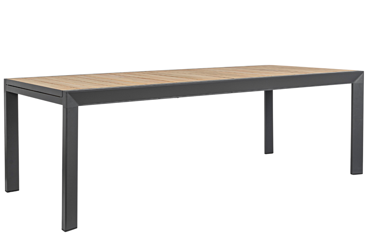 Bizzotto Černý hliníkový zahradní rozkládací stůl Belmar 220/340 x 100 cm Bizzotto