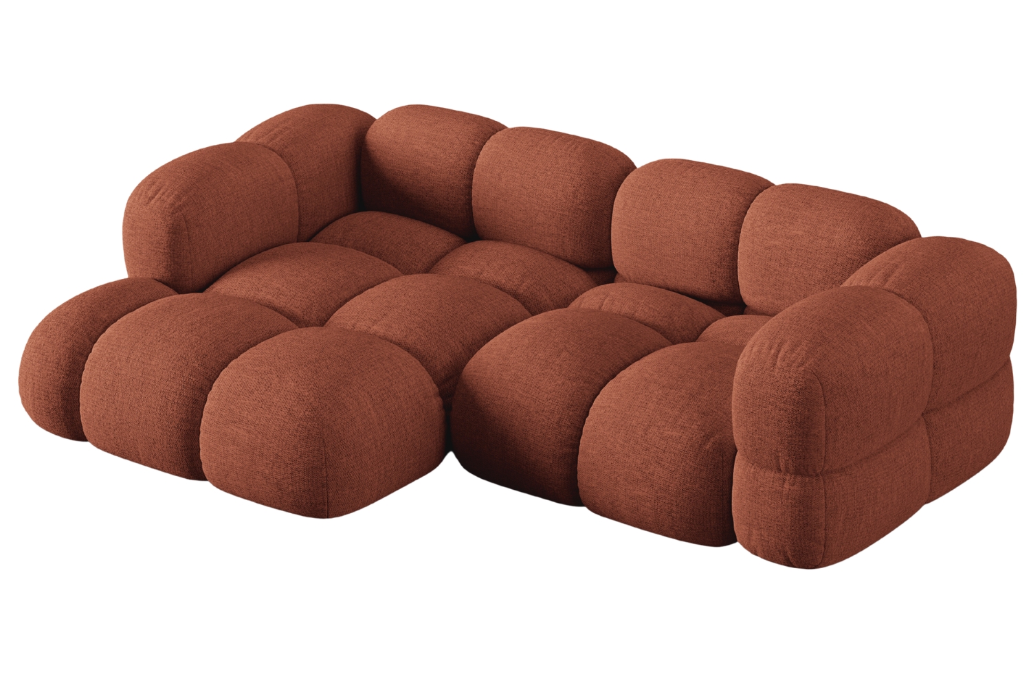 Cosmopolitan Design Terakotově oranžová rohová pohovka Loretto 250 cm