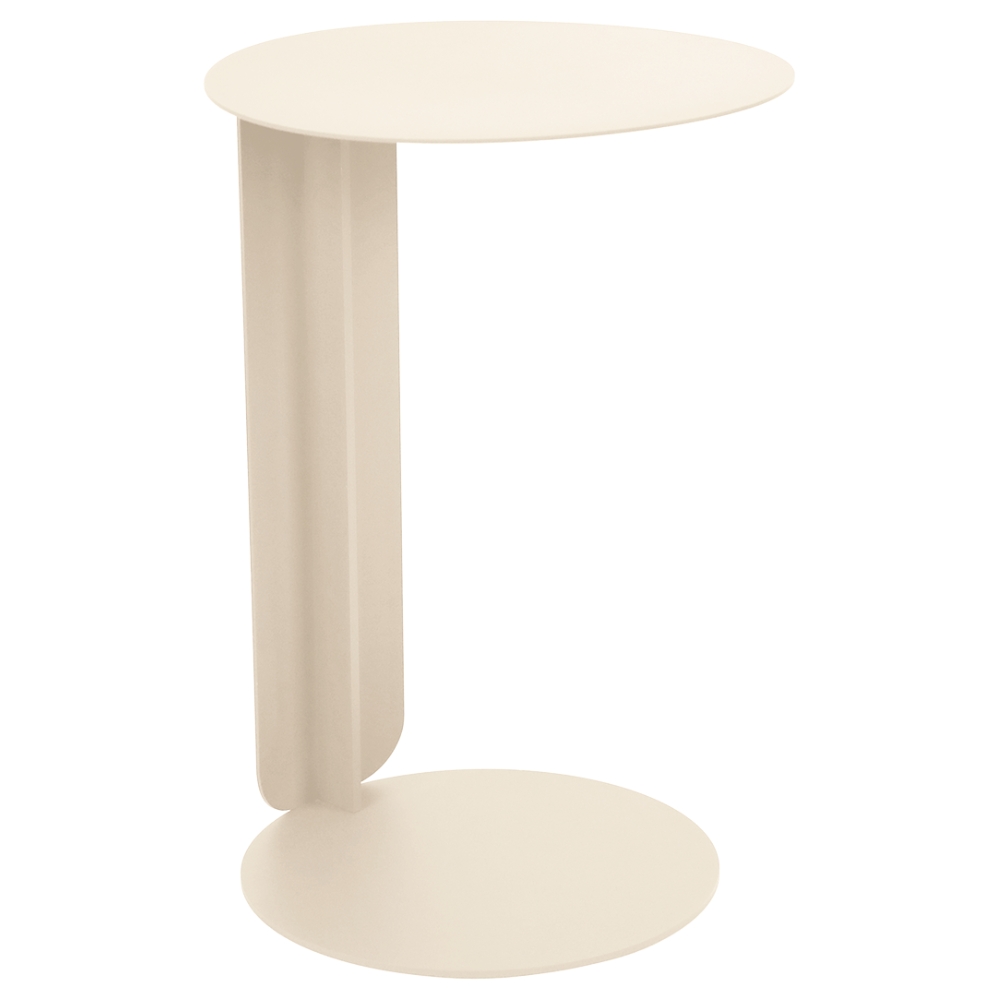 Fermob Béžový kovový zahradní odkládací stolek Bebop 40 cm Fermob