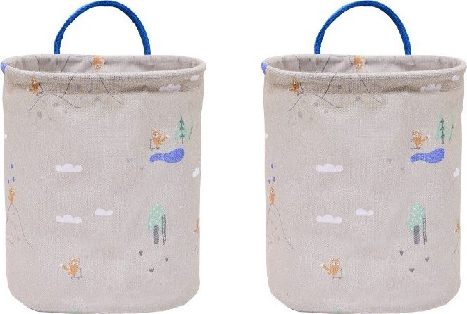 Béžové látkové dětské koše na hračky v sadě 2 ks ø 18x22 cm Foxy – OYOY Mini OYOY MINI