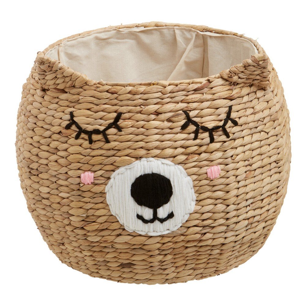 Dětský koš na hračky z vodního hyacintu v přírodní barvě ø 49x40 cm Lidi Cat Face – Premier Housewares Premier Housewares