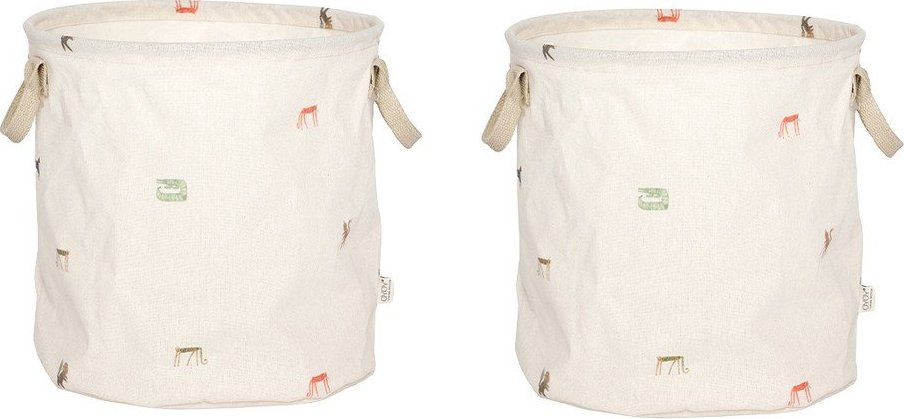 Krémové látkové dětské koše na hračky v sadě 2 ks ø 32x32 cm Moira – OYOY Mini OYOY MINI