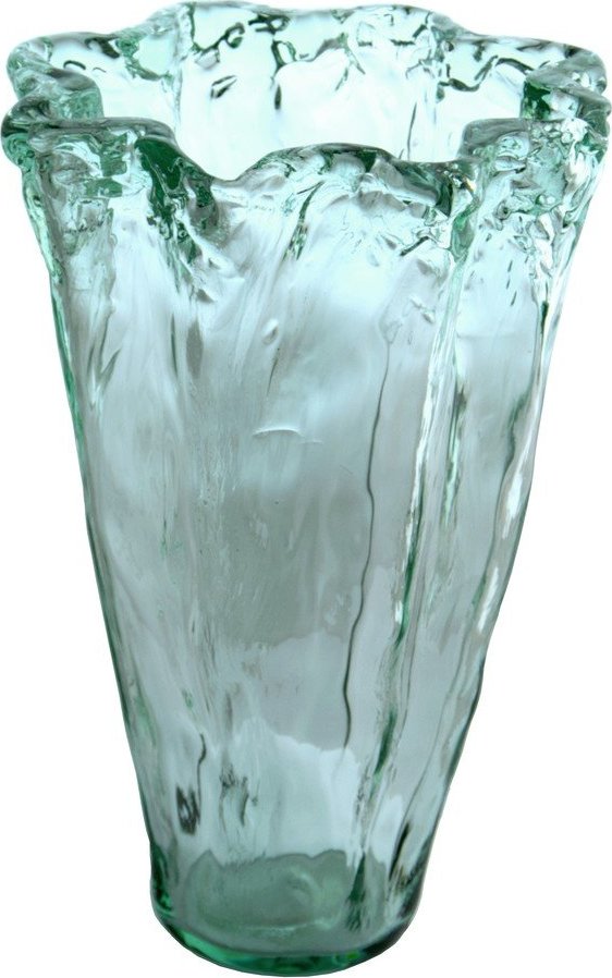 Modrá váza z recyklovaného skla (výška 30 cm) Pandora – Ego Dekor Ego Dekor