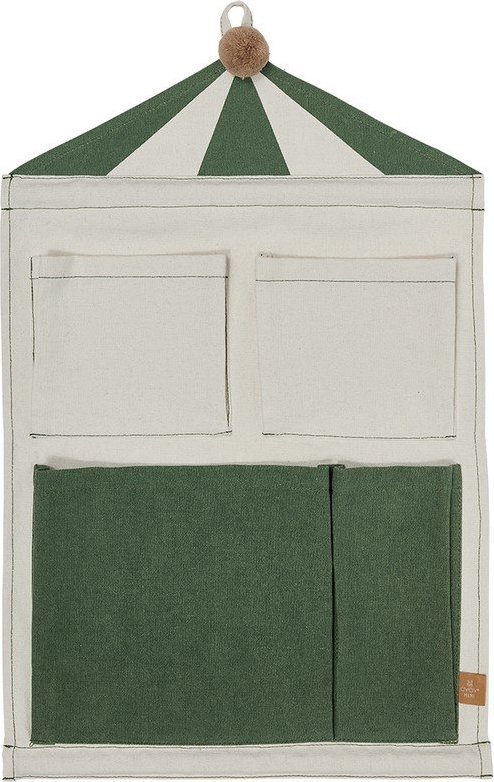 Zelený/krémový látkový závěsný organizér 40x1x60 cm Circus – OYOY Mini OYOY MINI
