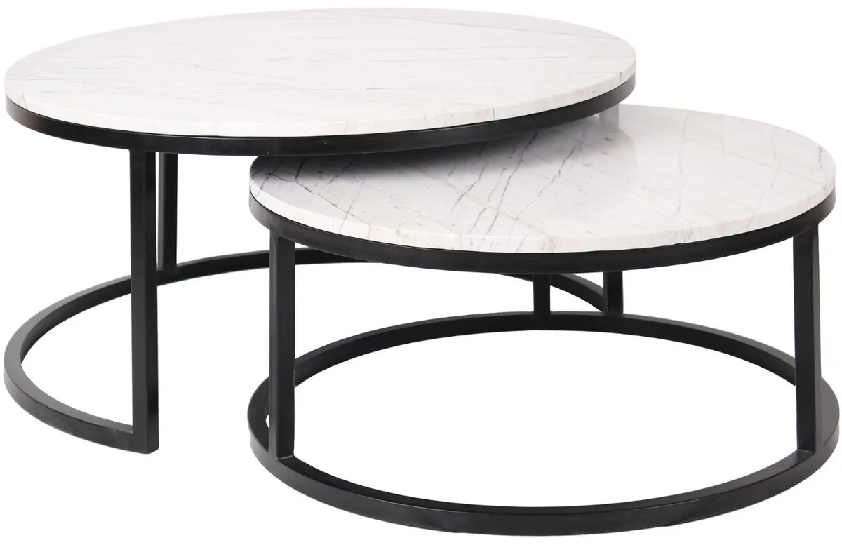 Richmond Set mramorových konferenčních stolků Lexington 76/92 cm