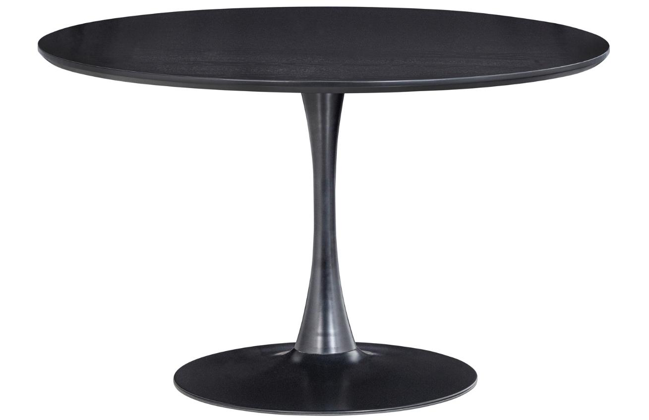 WOOOD Černý kulatý jídelní stůl Sammy ⌀120 cm WOOOD